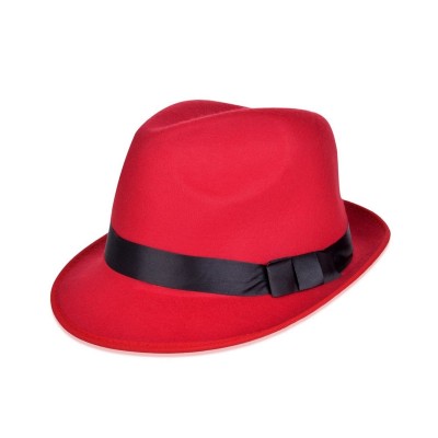 VBIGER Fedora Hats Bowler Hat Gangster Porkpie Derby Hats Dark Red 888916474104 eb-44355511